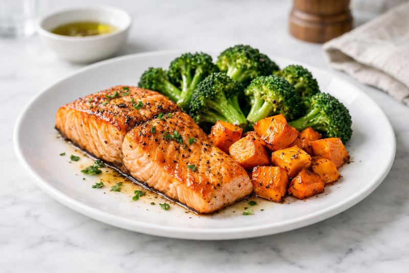 Salmon & Roasted Veg