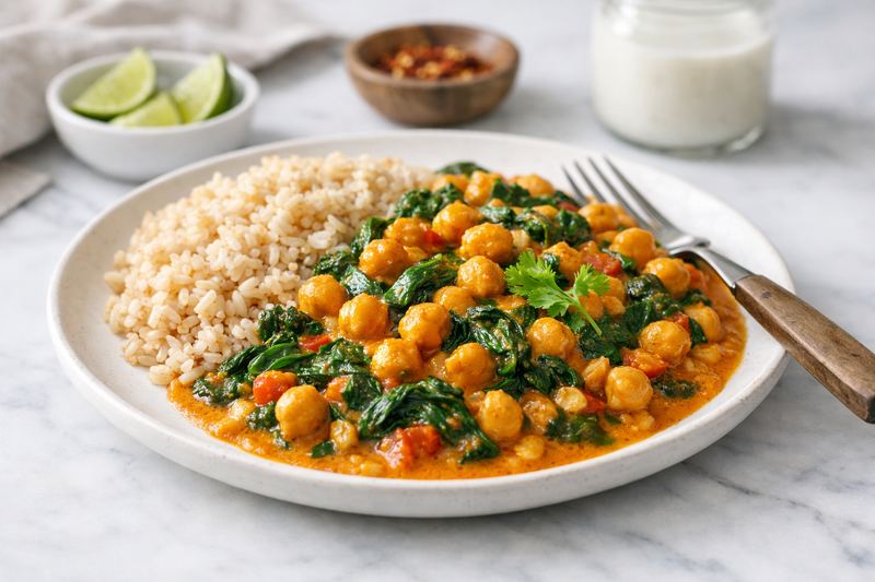 Chickpea & Spinach Curry
