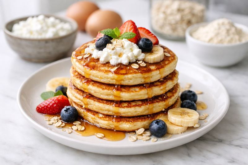 Cottage Cheese Protein Pancakes