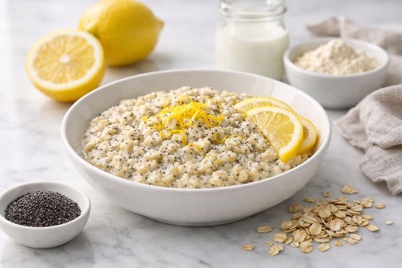 Lemon Poppy Seed Protein Oats