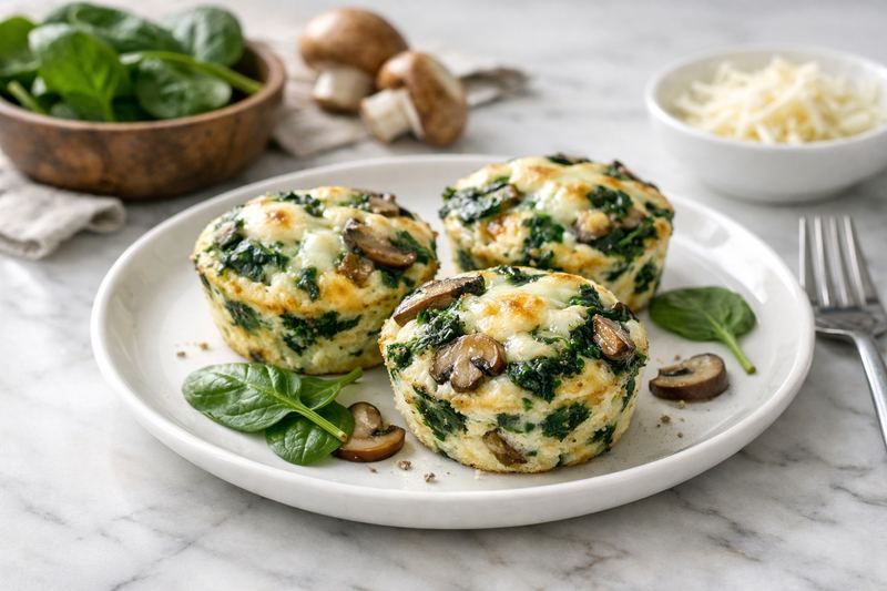 Spinach & Mushroom Breakfast Muffins