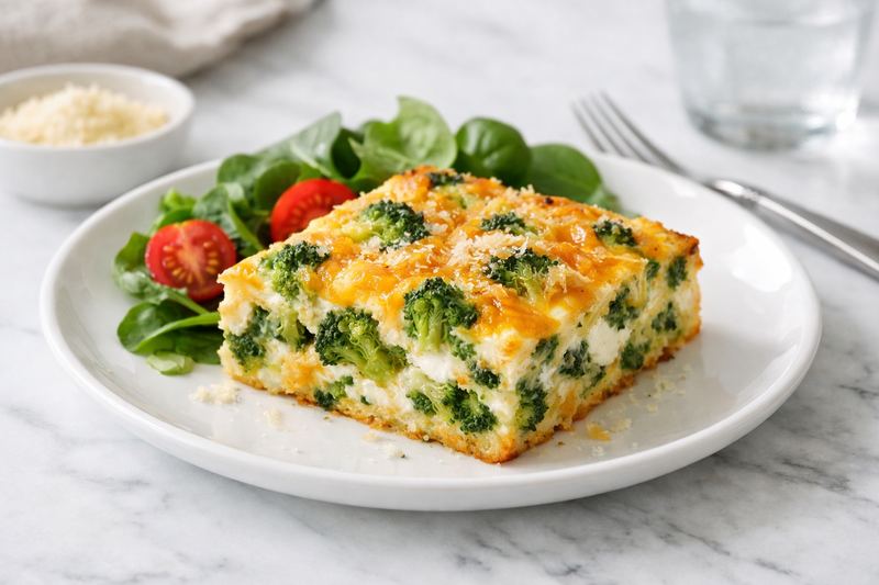 Broccoli Cheddar Egg Casserole
