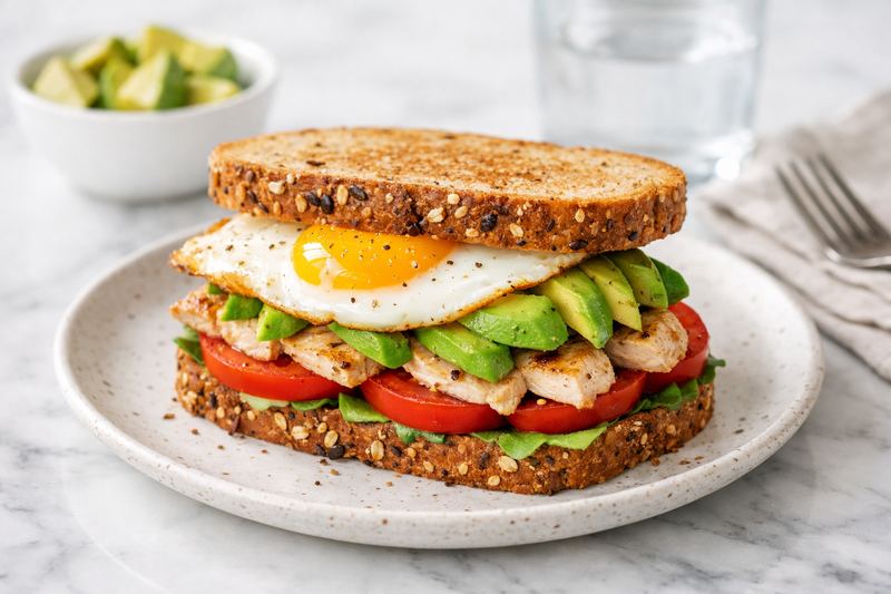 Chicken & Avocado Breakfast Sandwich