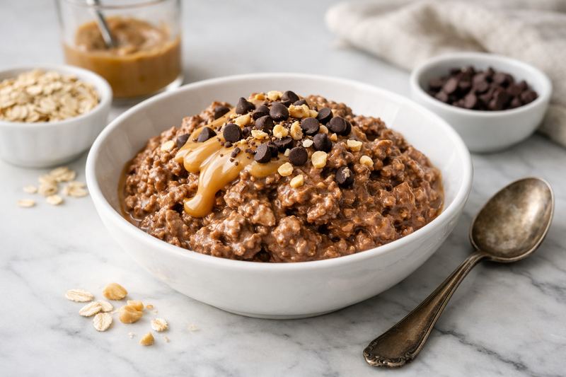 Peanut Butter Chocolate Overnight Oats