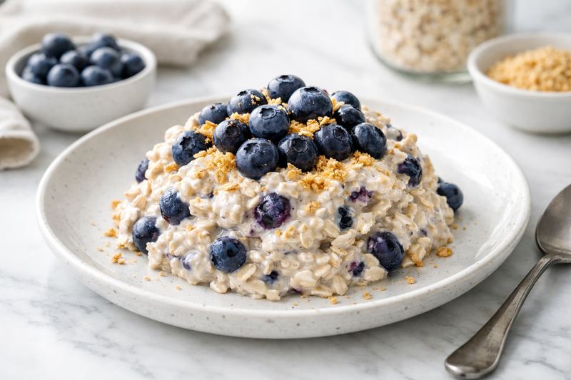 Blueberry Cheesecake Overnight Oats