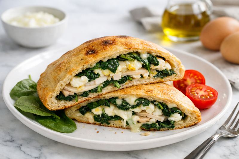 Spinach & Turkey Breakfast Calzone