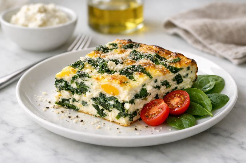 Spinach & Ricotta Egg Bake