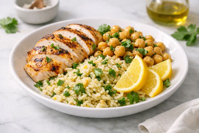 High-Protein Lemon Rice Bowl