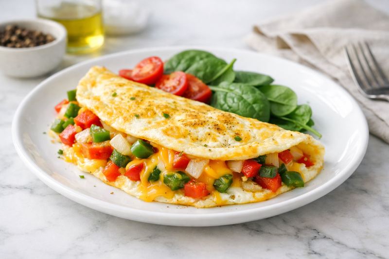 Loaded Veggie Omelette