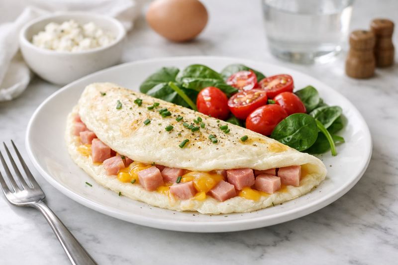 High-Protein Ham & Cheese Omelette