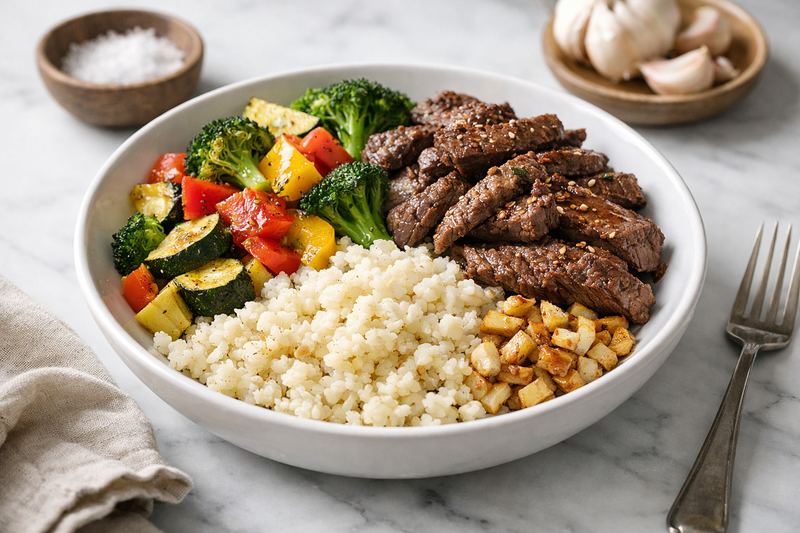 High-Protein Beef & Veggie Bowl
