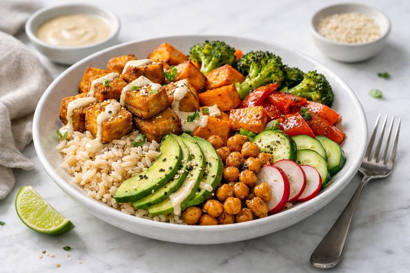 Crispy Tofu Buddha Bowl