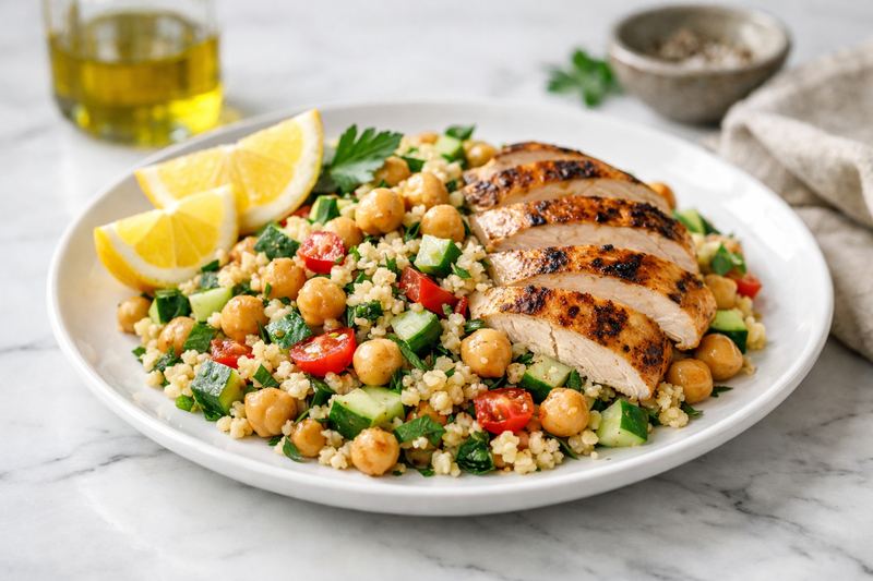 High-Protein Chickpea & Bulgur Salad
