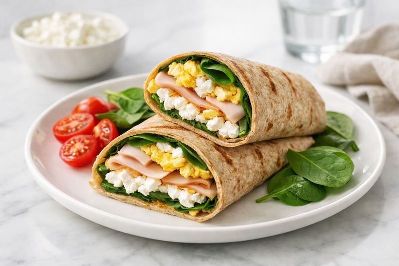 Cottage Cheese & Egg Tortilla Wrap