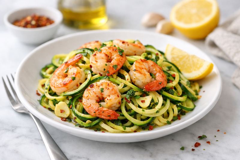 Zesty Shrimp & Zucchini Noodles